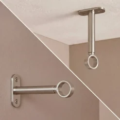 Set di 2 supporti regolabili (L150 - L195 / Ø20 mm) Argento