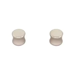 Set di 2 tappi terminali (D20) Argento opaco
