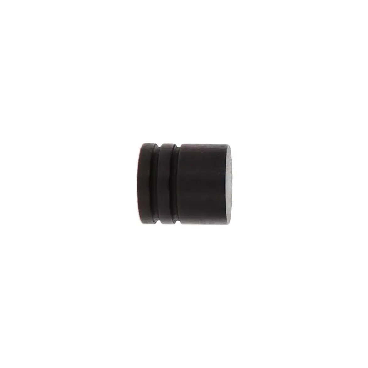 Set di 2 terminali per asta in legno (D28 mm) Nils tappo Nero opaco