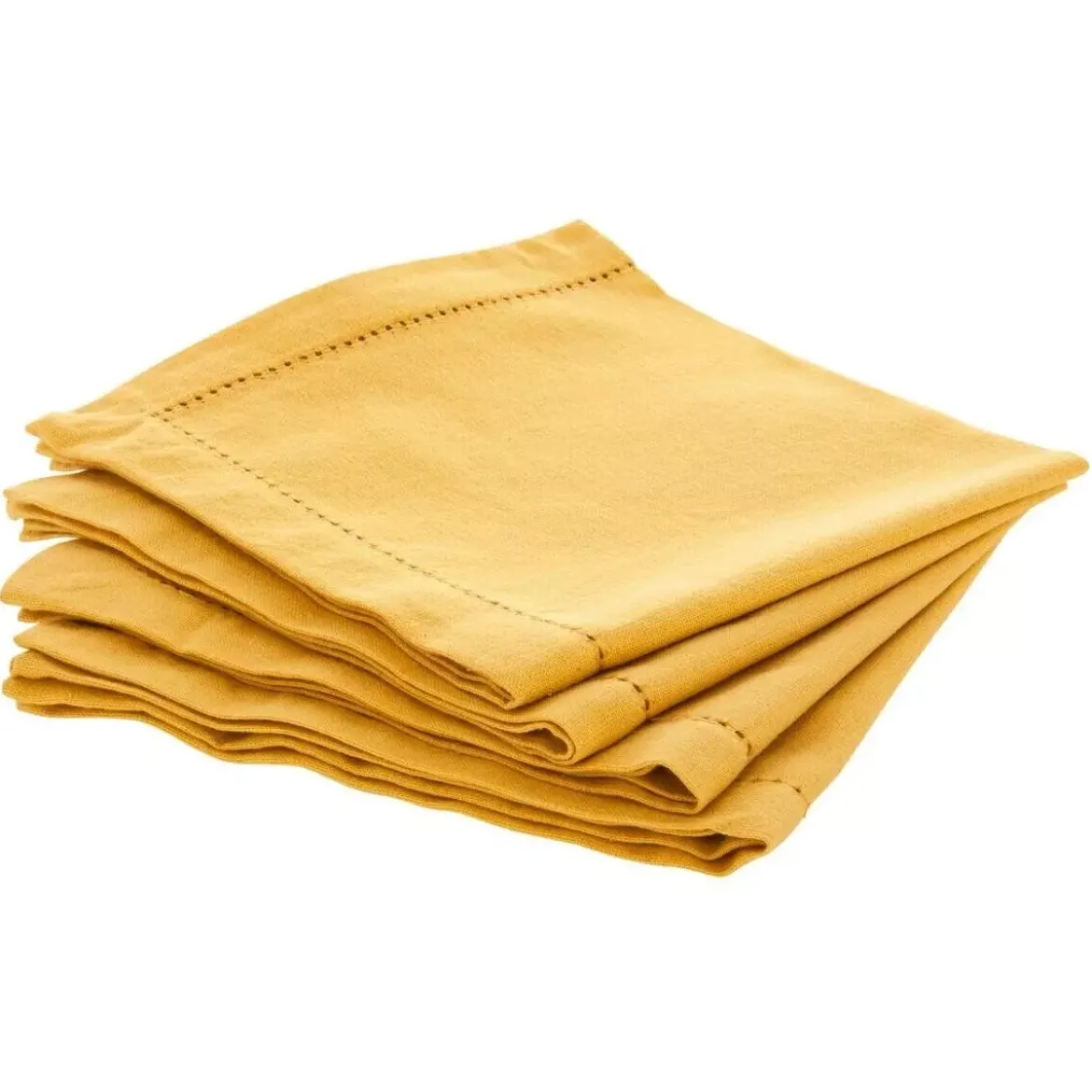 Set di 4 tovaglioli Chambray Giallo ocra