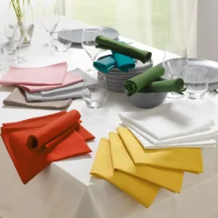 Set di 3 tovaglioli cotone Initia Giallo
