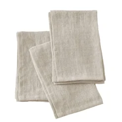 Set di 3 tovaglioli lino lavato (40 x 40 cm) Louise Beige