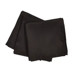 Set di 3 tovaglioli poliestere (40 x 40 cm) Elise Nero