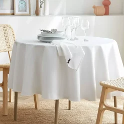 Set di 3 tovaglioli poliestere (40 x 40 cm) Elise Bianco