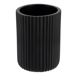 Set di accessori bagno in resina Strié Nero