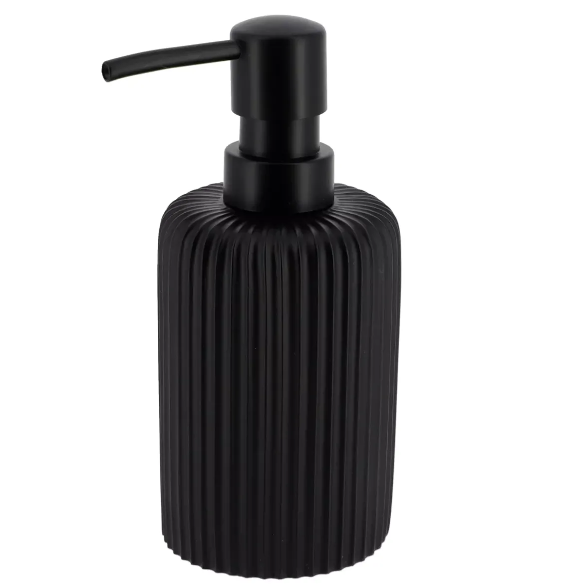 Set di accessori bagno in resina Strié Nero