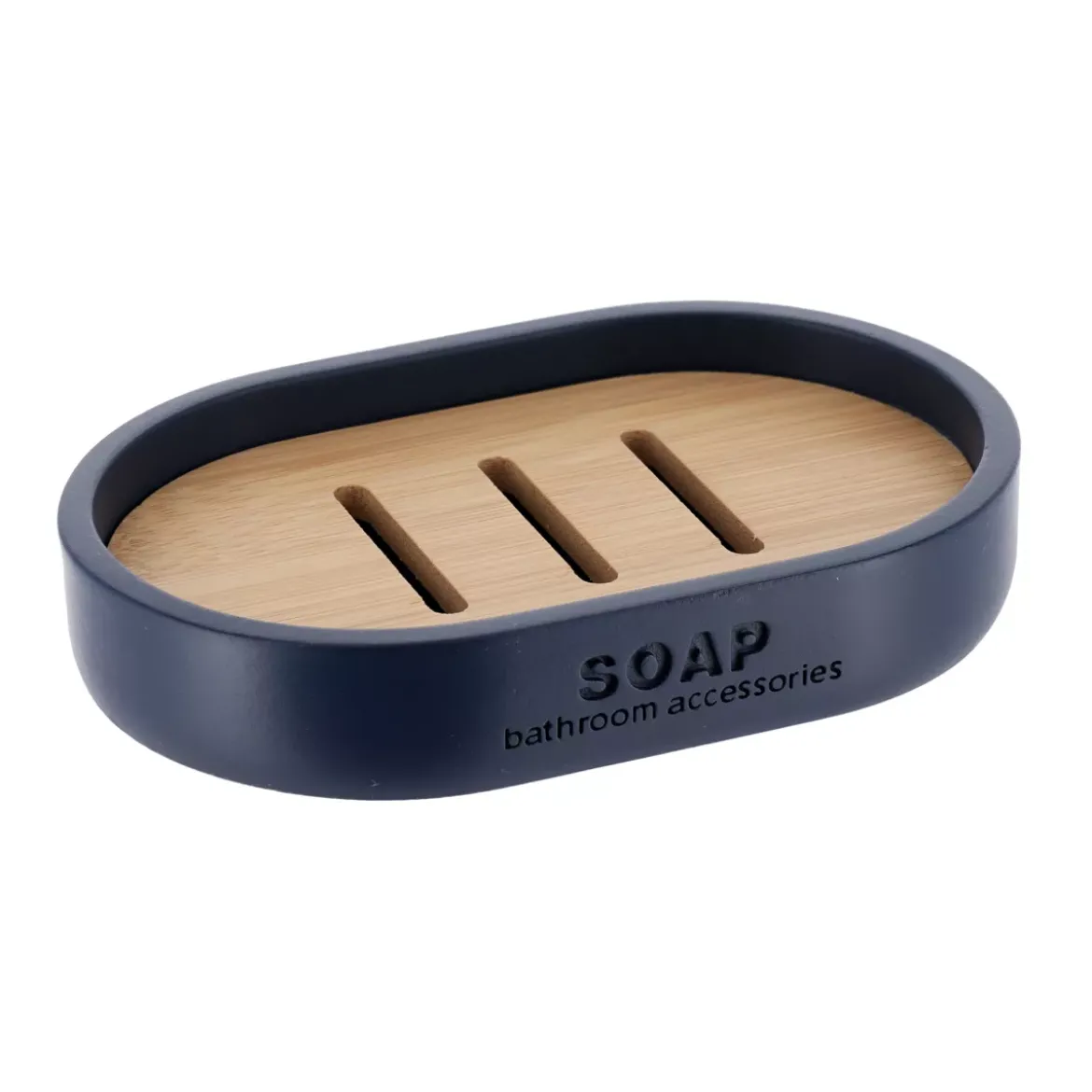 Set di accessori bagno Purebamboo Blu marino