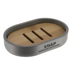 Set di accessori bagno Purebamboo Grigio