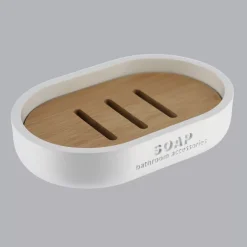 Set di accessori bagno Purebamboo Bianco