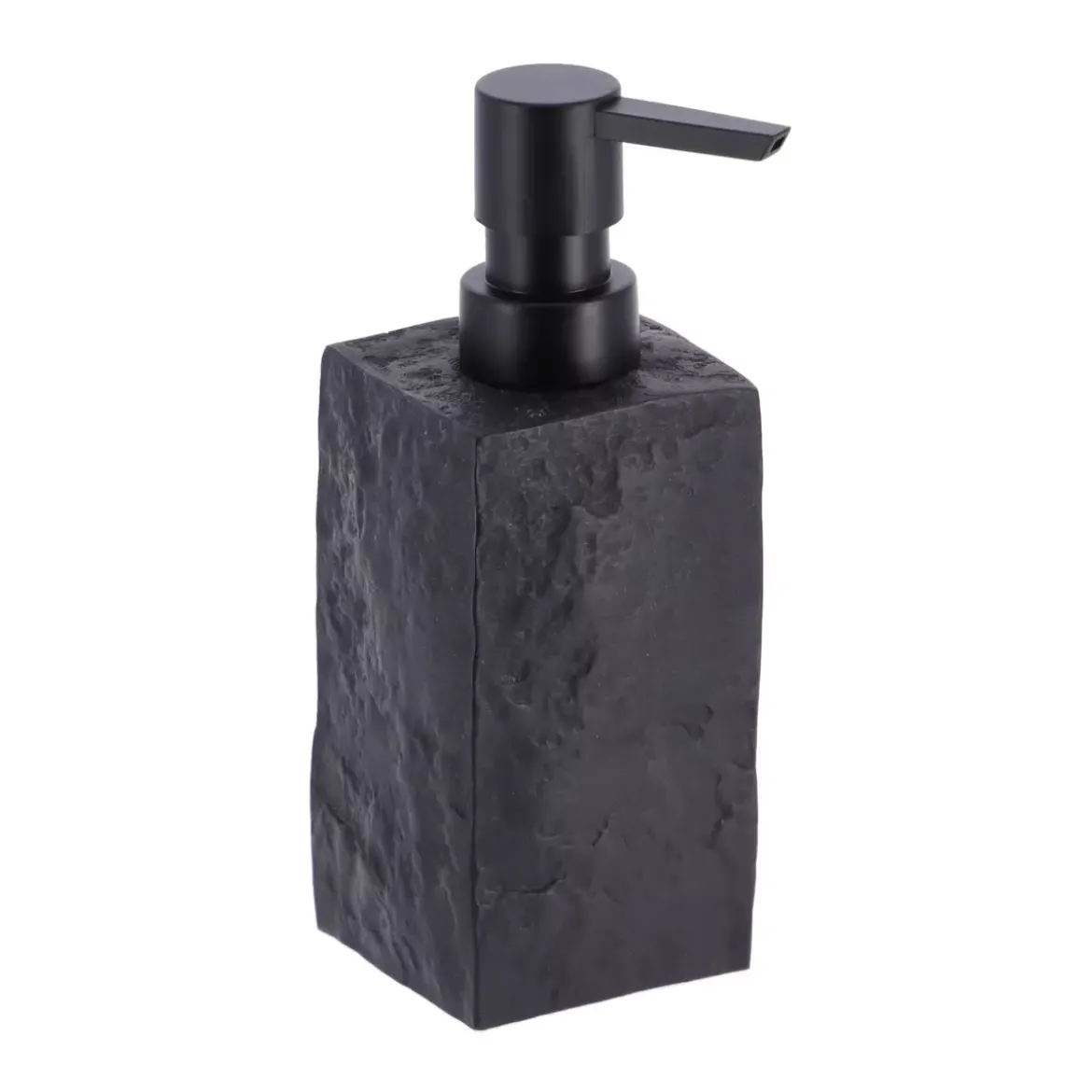 Set di accessori per il bagno effetto pietra Nero