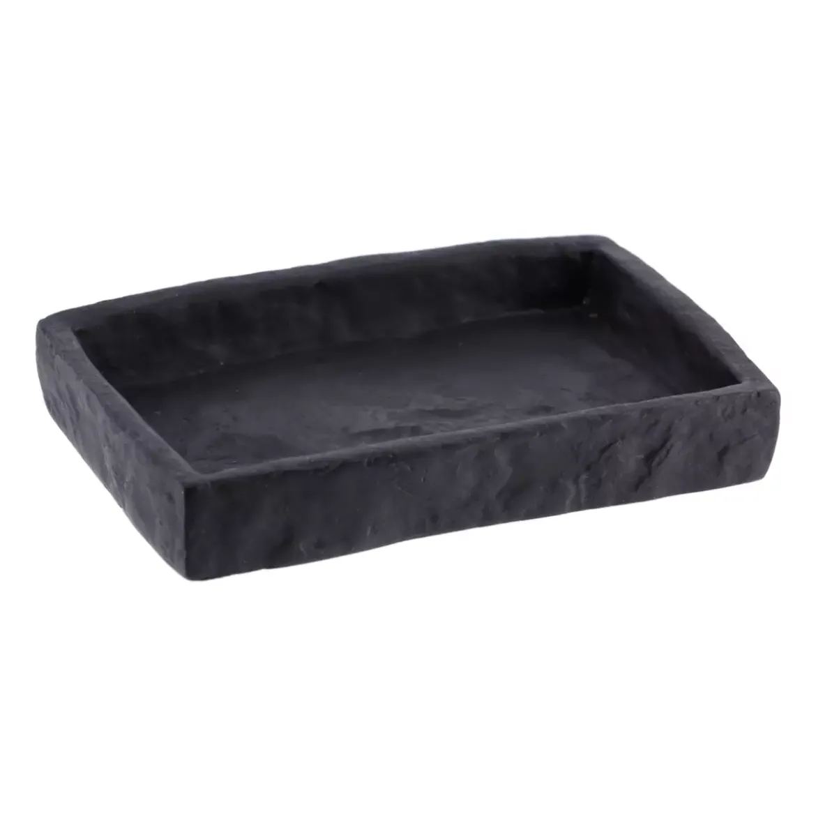 Set di accessori per il bagno effetto pietra Nero
