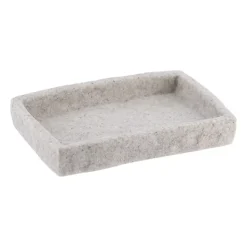 Set di accessori per il bagno effetto pietra Grigio