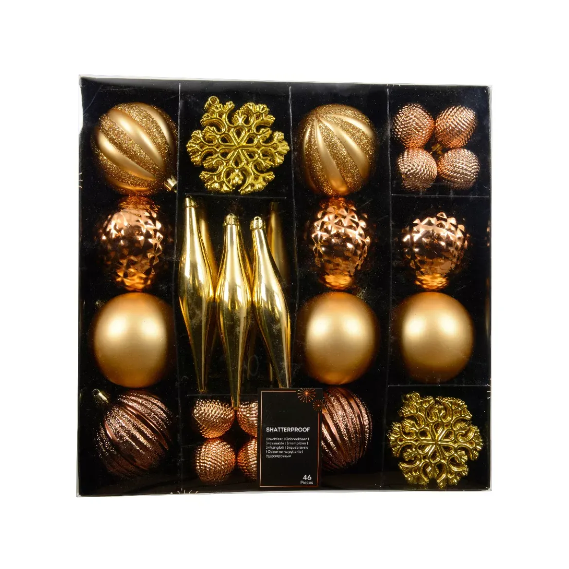set di addobbi per albero di Natale Christmas Oro