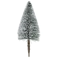 Set di 4 alberi di Natale con clip (Alt 16 e 13 cm) Foresta incantata Verde innevato
