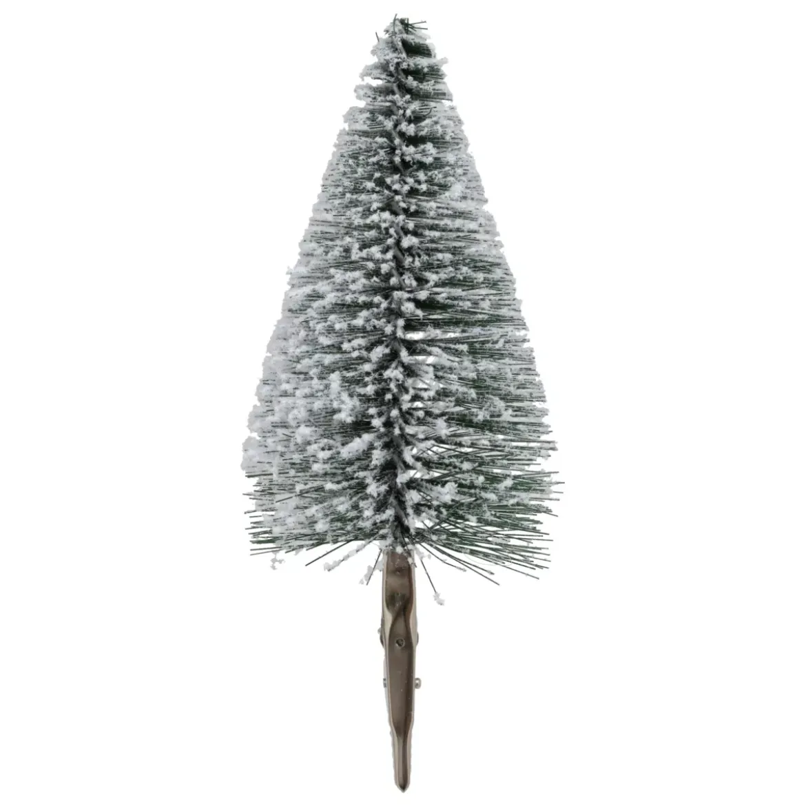 Set di 4 alberi di Natale con clip (Alt 16 e 13 cm) Foresta incantata Verde innevato