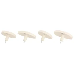 Set di 4 appendiabiti da parete in legno (H10 cm) Karen Avorio