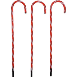 Set di 6 bastoncini di zucchero a pile 42 LED (47 cm) Candy Bianco caldo
