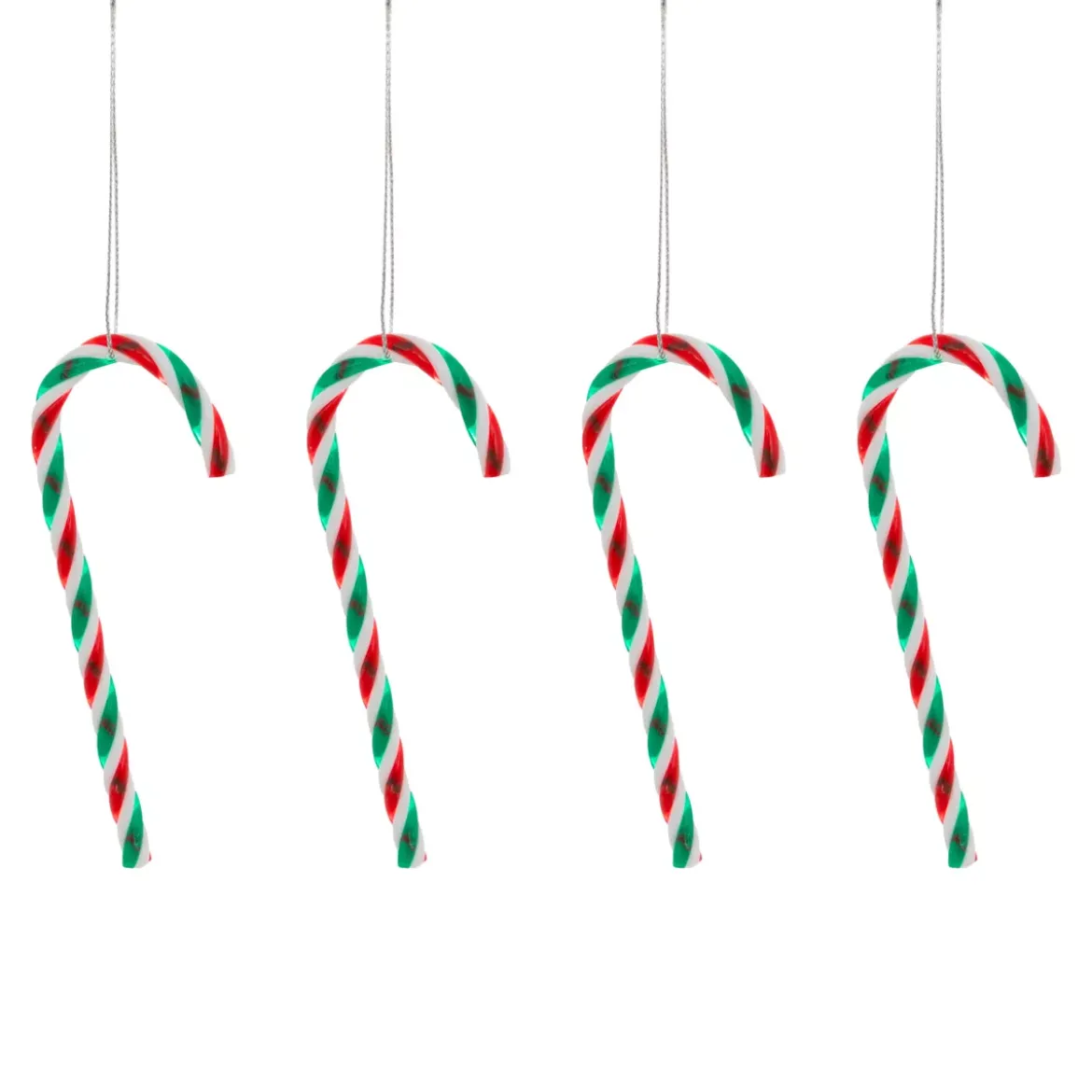 Set di 4 bastoncini di zucchero (H12 cm) Confetteria Verde e Rosso