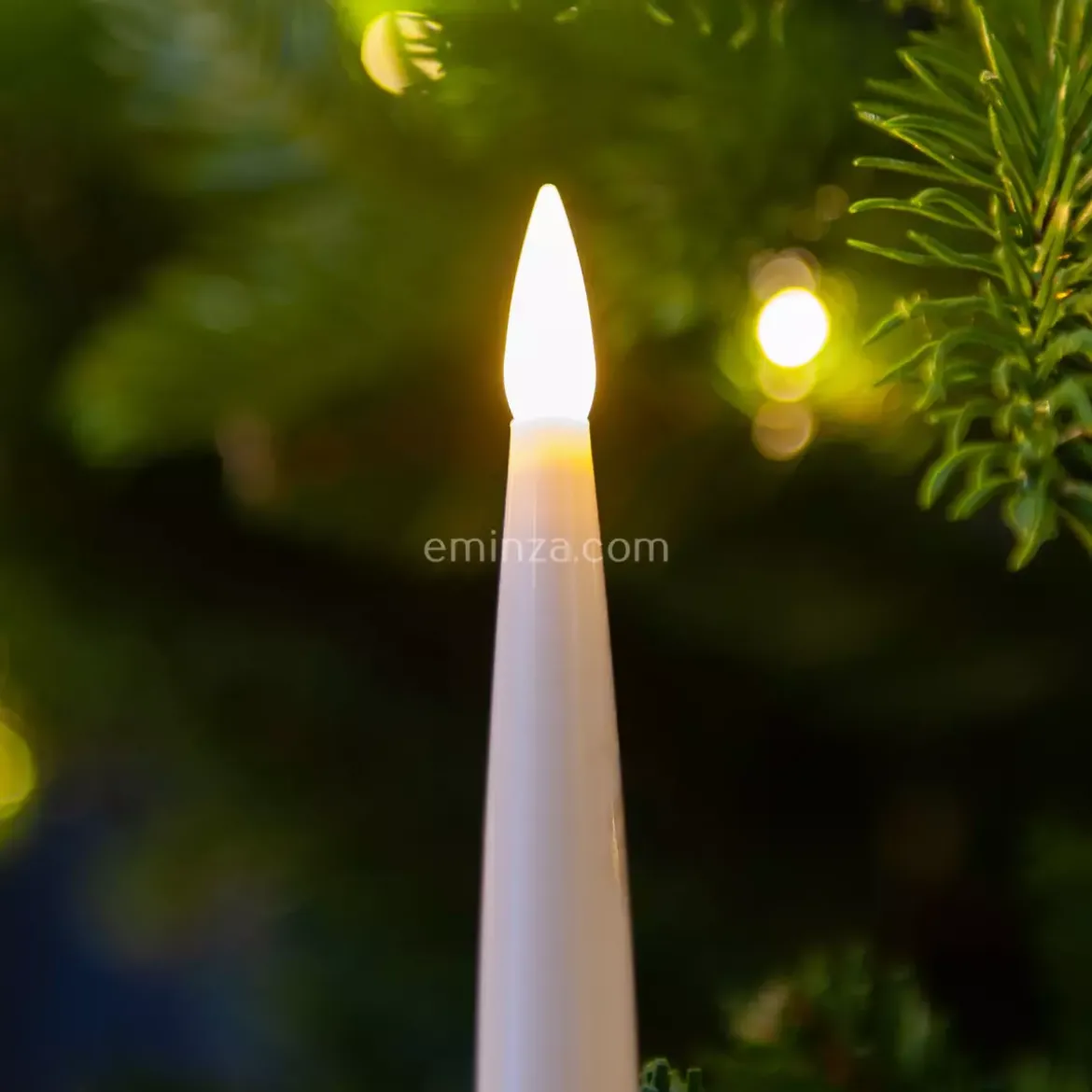Set di 10 candele a pile (15 cm) Crystal bianco caldo