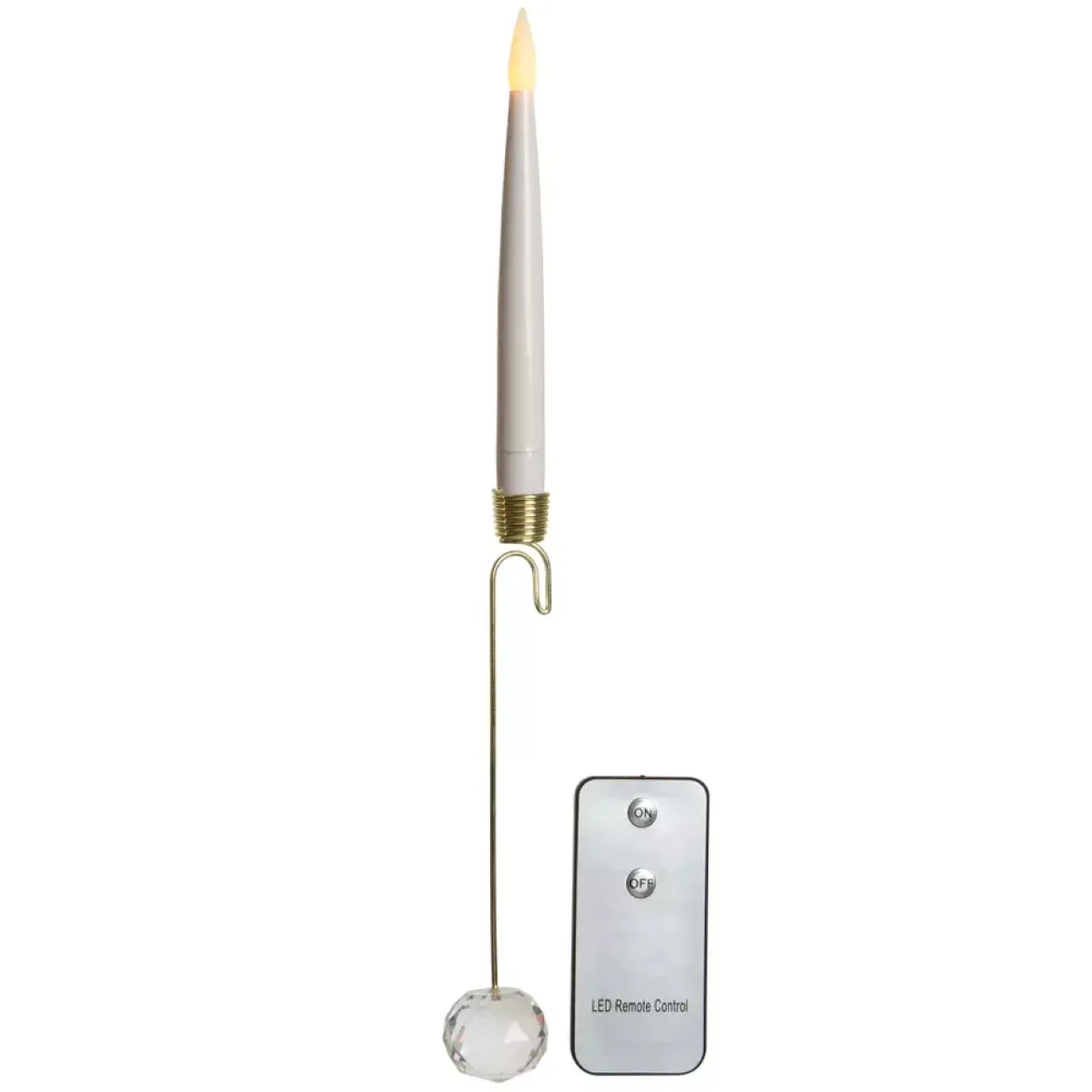 Set di 10 candele a pile (15 cm) Crystal bianco caldo
