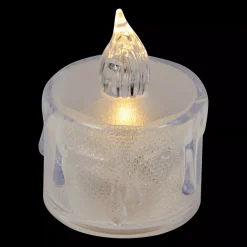 Set di 4 candele LED Tealight Trasparenti e glitterate