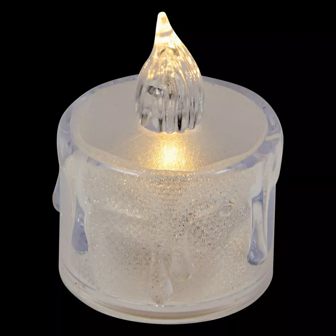 Set di 4 candele LED Tealight Trasparenti e glitterate
