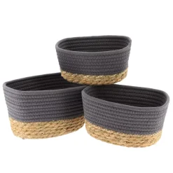 Set di 3 cesti portaoggetti (13 cm) Timeless Grigio