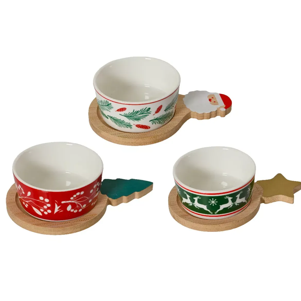 Set di 3 ciotole per tapas (D15 cm) Magia di Natale Multicolore