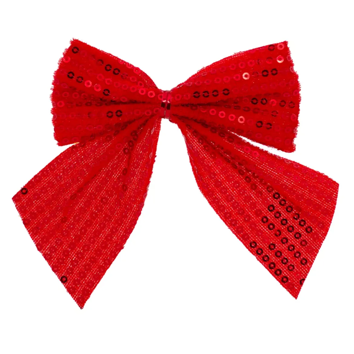 Set di 3 fiocchi di Natale (h9 cm) Prestige paillettes Rosso