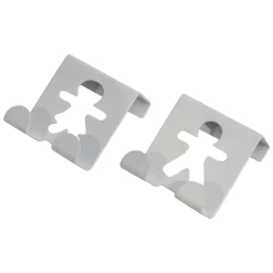 Set di 2 ganci metallo (H4,8 cm) Bonhommes Bianco