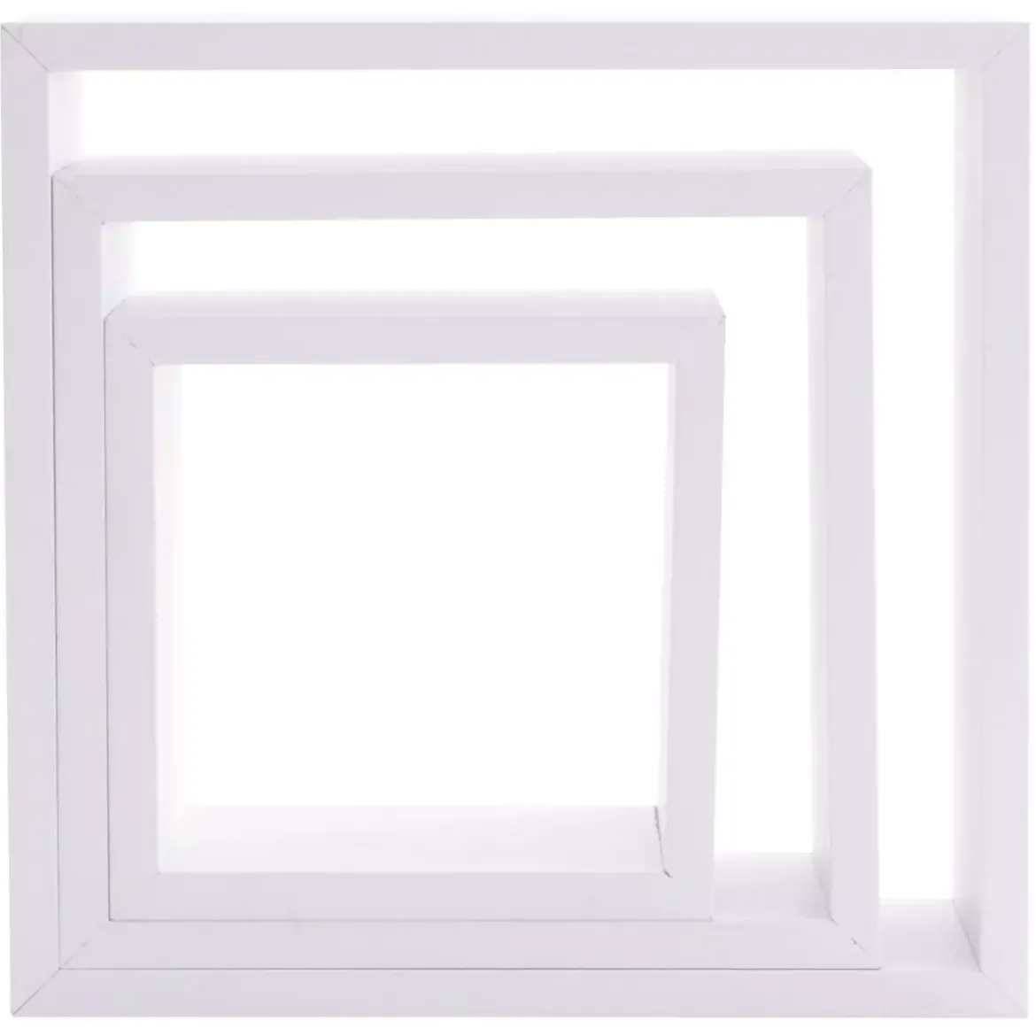 Set di 3 mensole Cube Bianco Modello grande