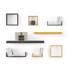 Set di 3 mensole Cube Naturale Modello piccolo