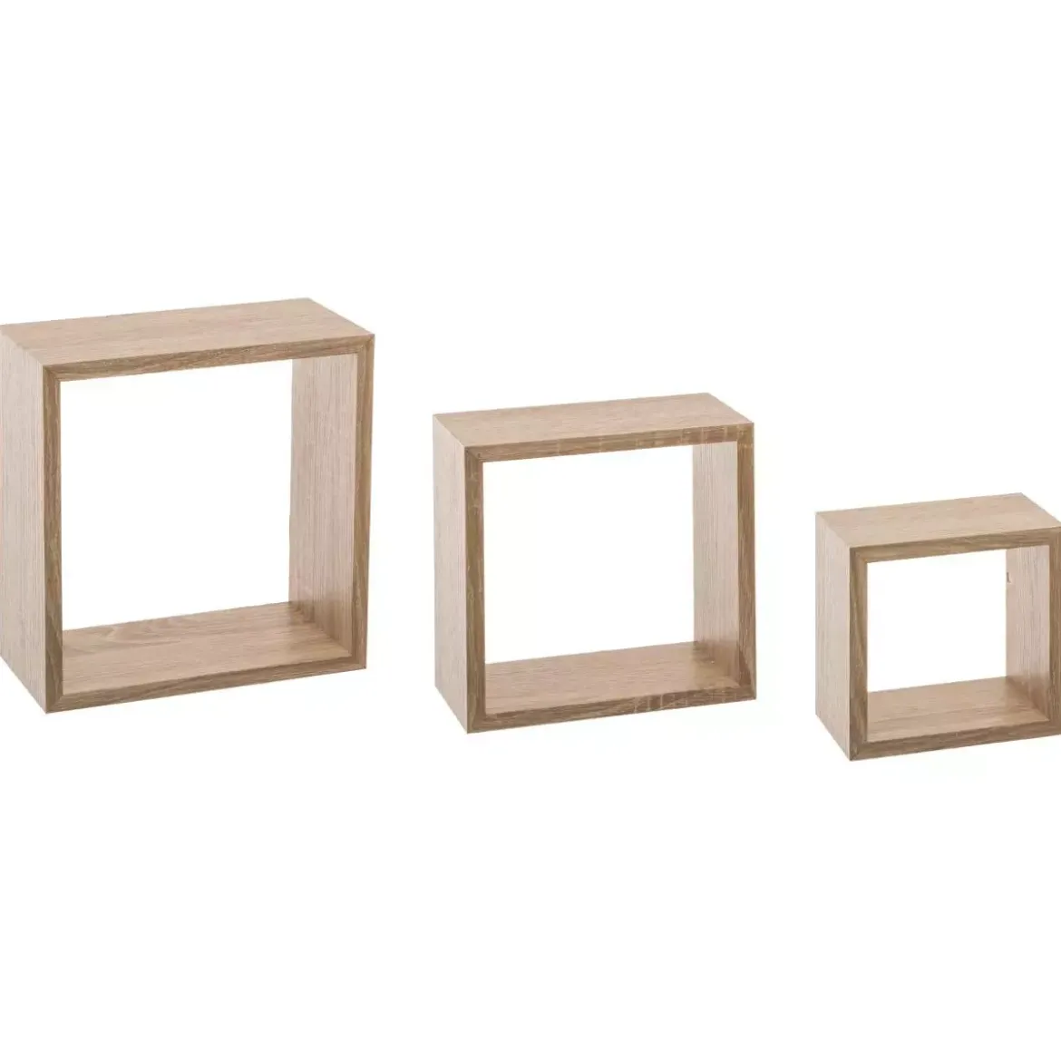 Set di 3 mensole Cube Naturale Modello piccolo