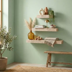 Set di 3 mensole da parete in legno (L60 cm) Plano Marrone