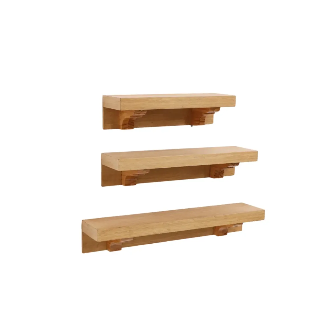Set di 3 mensole in legno (L60-50-40 cm) Jaipur Legno scuro