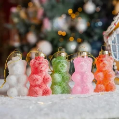 Set di 5 Orsacchiotti in vetro (H8 cm) Caramelle Golosità Multicolore