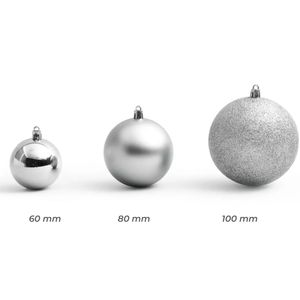 Set di 20 palline di Natale assortite New Alpine Argento