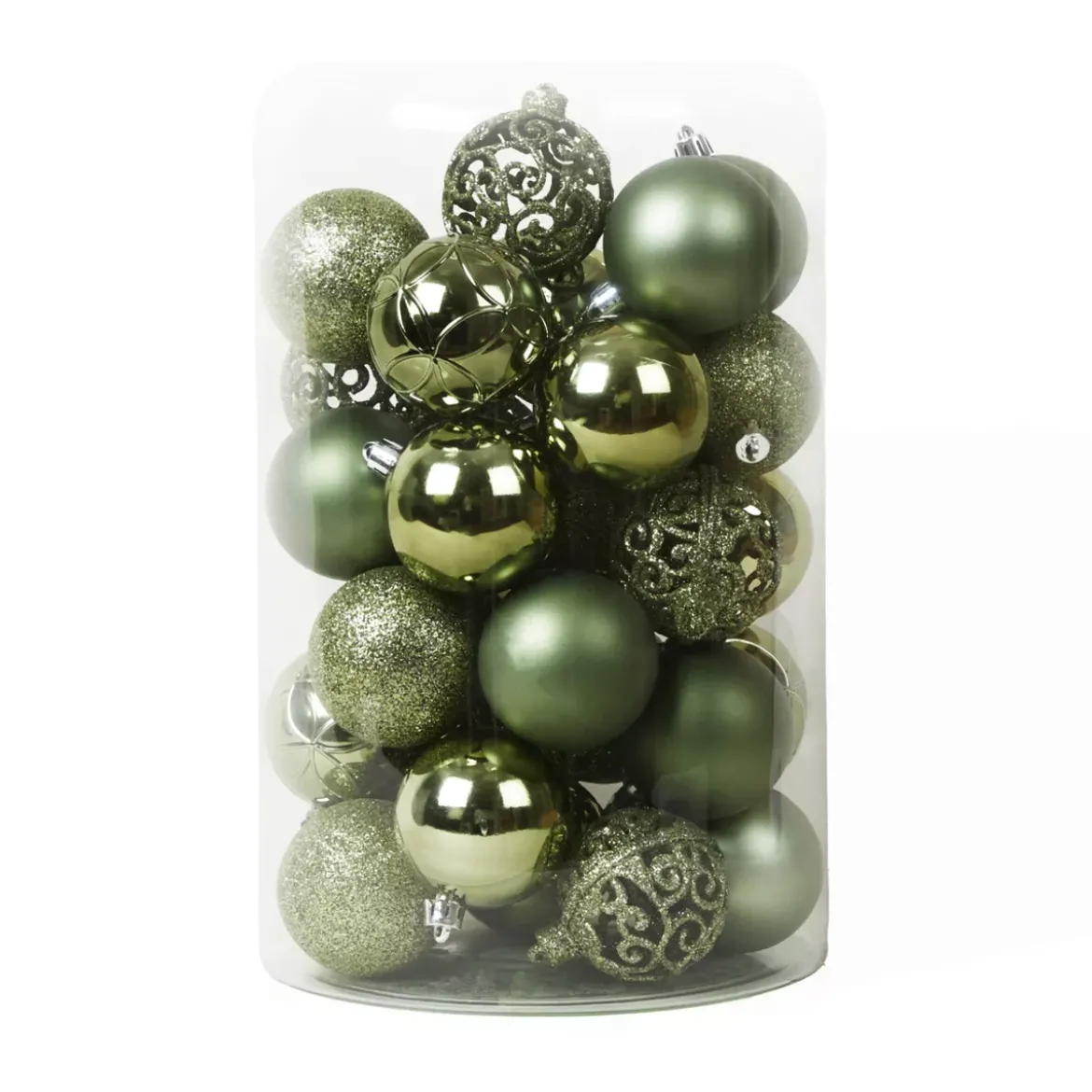 Set di 35 palline di Natale (D60 mm) Aravis mix Verde rosmarino