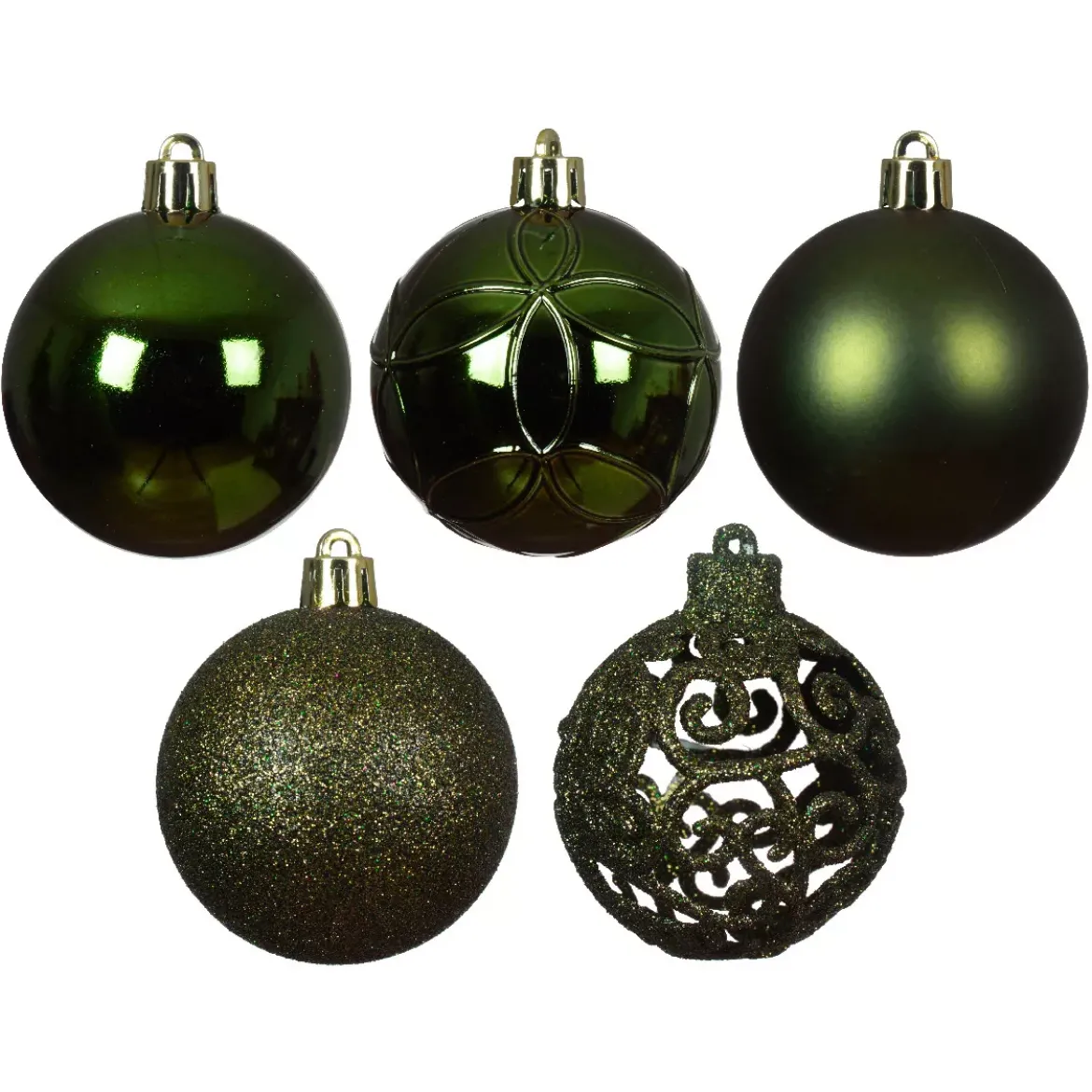 Set di 35 palline di Natale (D60 mm) Aravis mix Verde abete