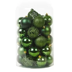 Set di 35 palline di Natale (D60 mm) Aravis mix Verde abete