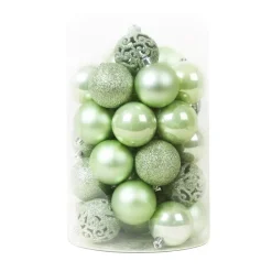 Set di 35 palline di Natale (D60 mm) Aravis mix Verde Matcha