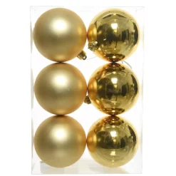 Set di 6 palline di Natale (D80 mm) Aravis Oro