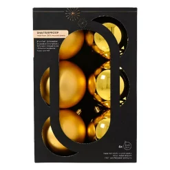 Set di 6 palline di Natale (D80 mm) Aravis Oro