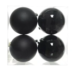 Set di 4 palline di Natale (D100 mm) Aravis Nero