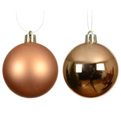 Set di 6 palline di Natale (D80 mm) Aravis Cognac