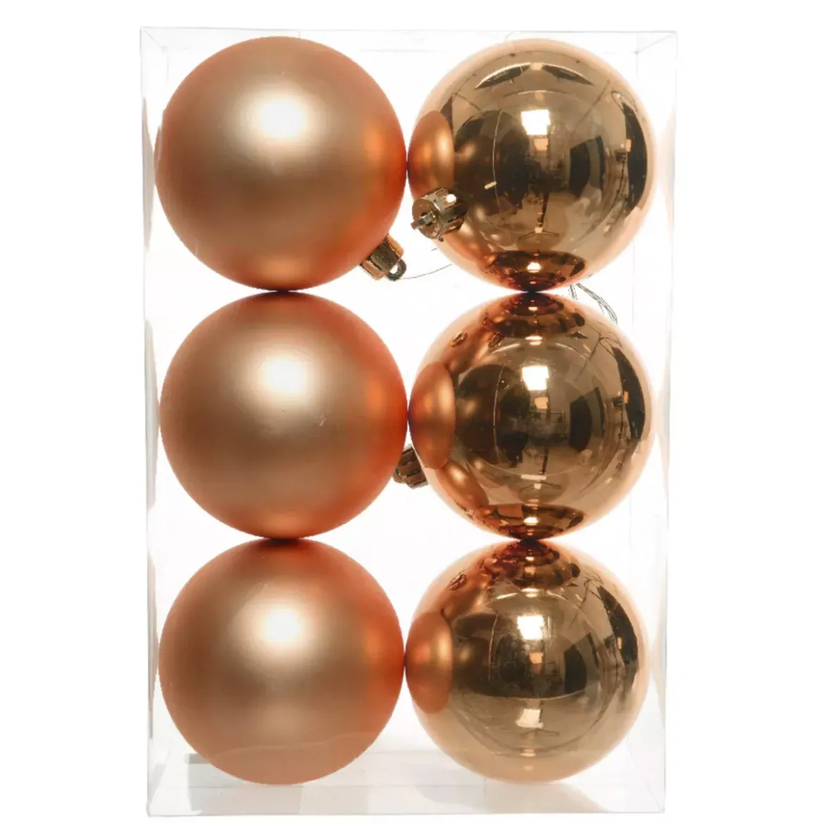 Set di 6 palline di Natale (D80 mm) Aravis Cognac