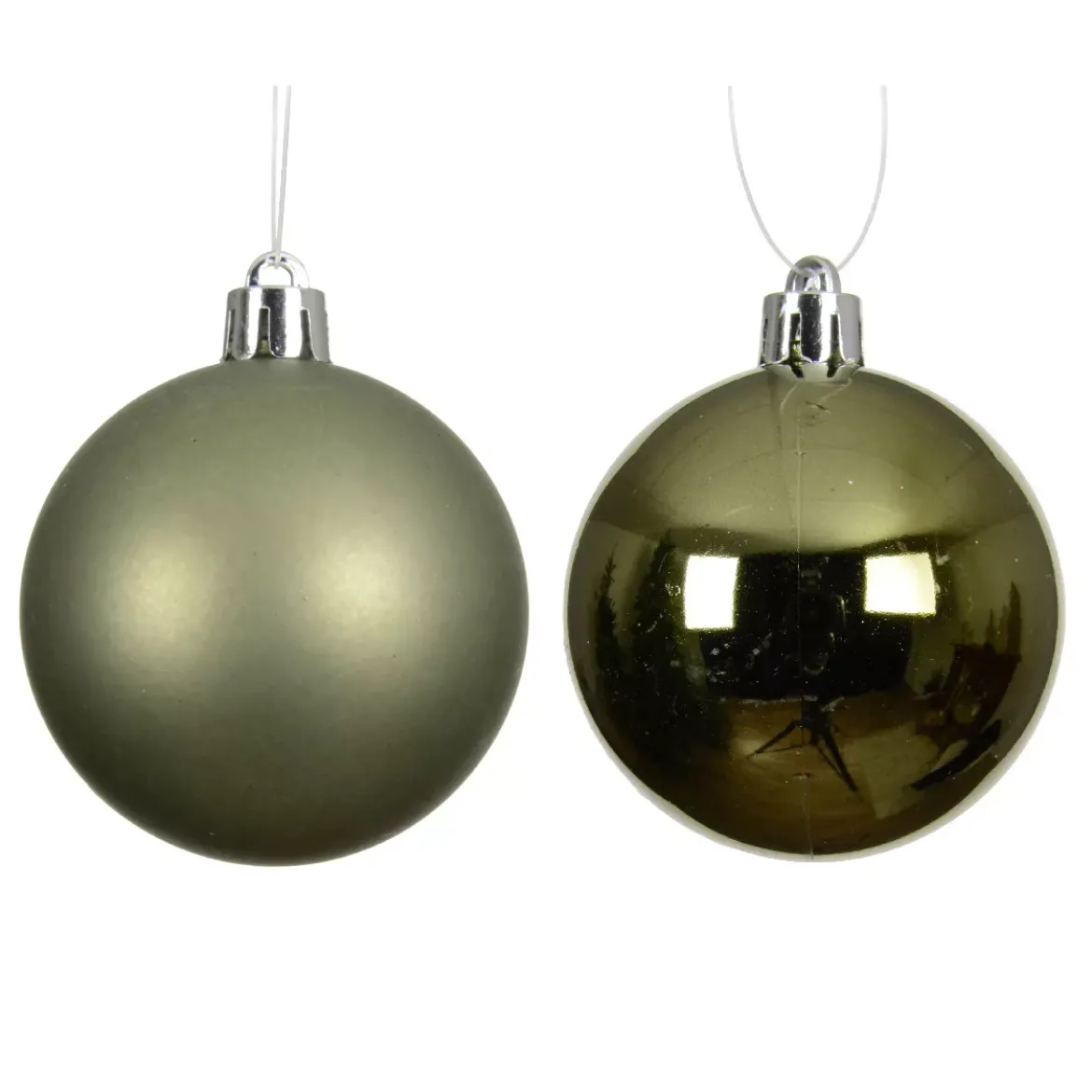Set di 4 palline di Natale (D100 mm) Aravis Verde rosmarino