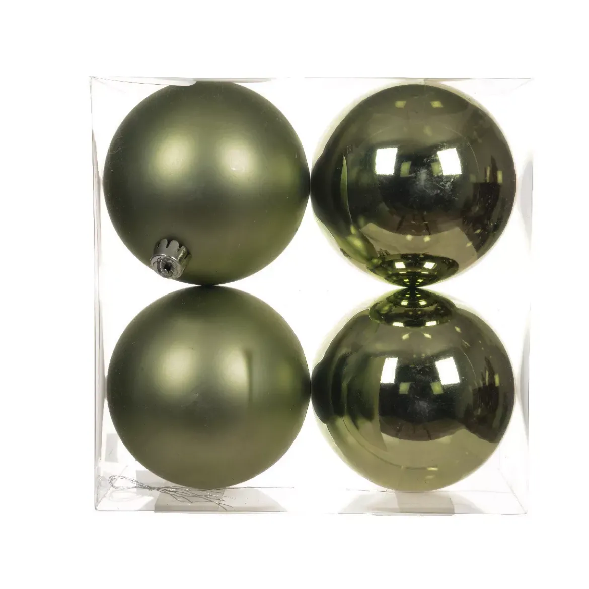 Set di 4 palline di Natale (D100 mm) Aravis Verde rosmarino