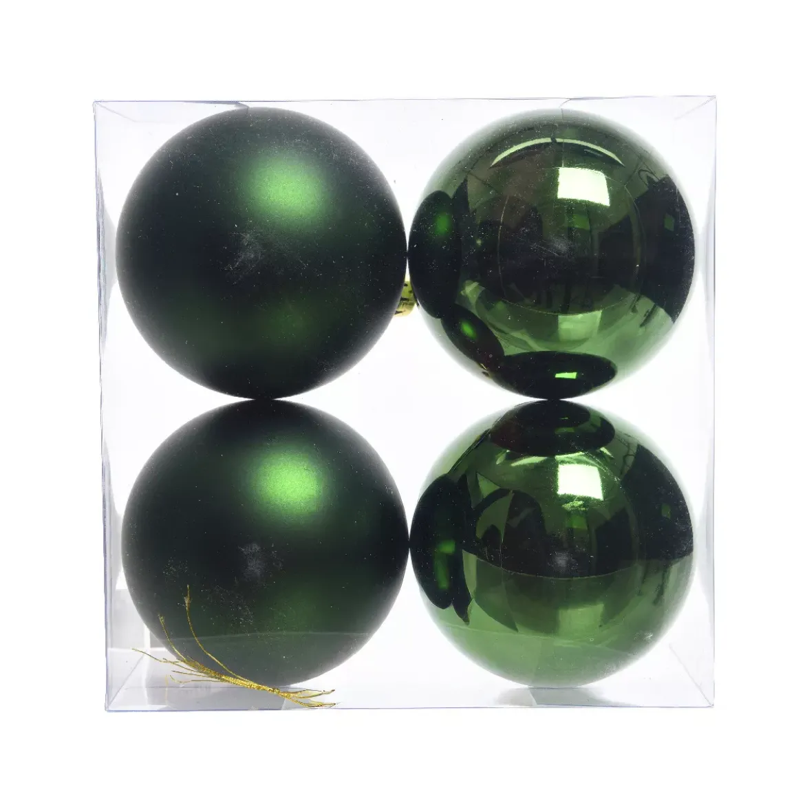Set di 4 palline di Natale (D100 mm) Aravis Verde abete