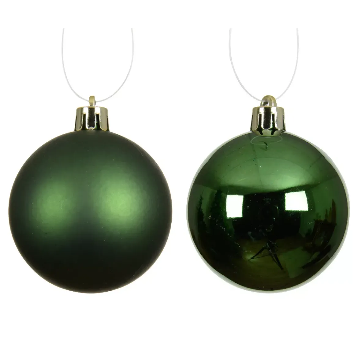 Set di 4 palline di Natale (D100 mm) Aravis Verde abete